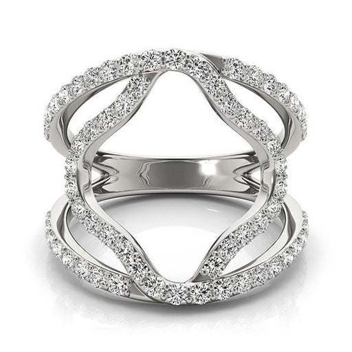 Bids.com 14k White Gold Diamond Flower Style Dual Band Ring (5/8 cttw) Rings White Smoke 3 / White Gold,3.5 / White Gold,4 / White Gold,4.5 / White Gold,5 / White Gold,5.5 / White Gold,6 / White Gold,6.5 / White Gold,7 / White Gold,7.5 / White Gold,8 / White Gold,8.5 / White Gold,9 / White Gold