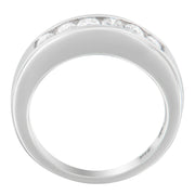 Bids.com 14K White Gold 3/4ct. TDW Diamond Channel Band Ring (H-I, I1-I2) Rings White Smoke 7 / White.Gold