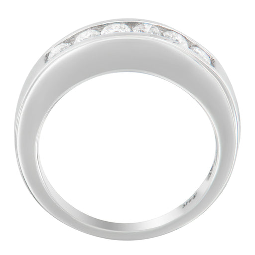 Bids.com 14K White Gold 3/4ct. TDW Diamond Channel Band Ring (H-I, I1-I2) Rings White Smoke 7 / White.Gold