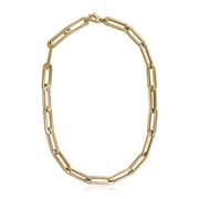 Bids.com 14k Yellow Gold Extra Wide Paperclip Chain Necklace Necklaces White Smoke 18 / Yellow Gold