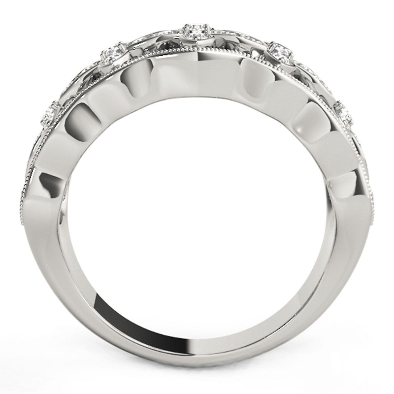 Bids.com Diamond Studded Four Leaf Clover Motif Ring in 14k White Gold (1/4 cttw) Rings White Smoke 3 / White Gold,3.5 / White Gold,4 / White Gold,4.5 / White Gold,5 / White Gold,5.5 / White Gold,6 / White Gold,6.5 / White Gold,7 / White Gold,7.5 / White Gold,8 / White Gold,8.5 / White Gold,9 / White Gold