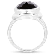 Bids.com 7.90 Carat Genuine Smoky Quartz .925 Sterling Silver Ring Rings White Smoke size 5.00,size 7.00,size 6.00,size 8.00,size 9.00