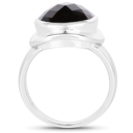 Bids.com 7.90 Carat Genuine Smoky Quartz .925 Sterling Silver Ring Rings White Smoke size 5.00,size 7.00,size 6.00,size 8.00,size 9.00