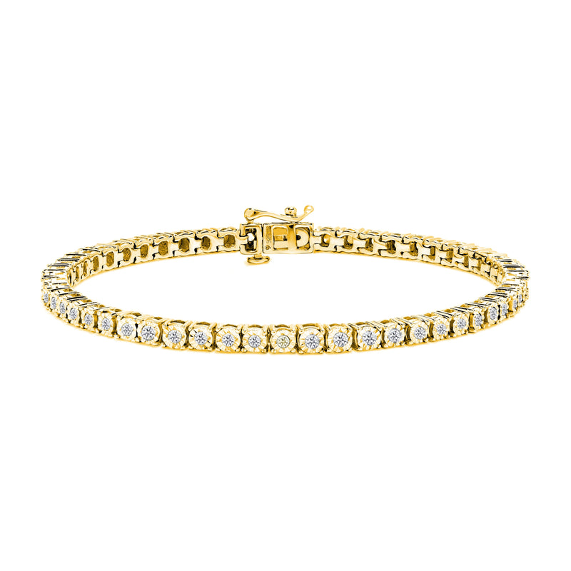 Bids.com .925 Sterling Silver 1.0 Cttw Miracle-Set Diamond Round Faceted Bezel Tennis Bracelet (I-J Color, I3 Clarity) - 7" Bracelets White Smoke 7 / Yellow.Sterling Silver,8 / Yellow.Sterling Silver,8 / Rose.Sterling Silver,7 / Rose.Sterling Silver,8 / White.Sterling Silver,7 / White.Sterling Silver,6 / White.Sterling Silver,6 / Yellow.Sterling Silver,6 / Rose.Sterling Silver,9 / Yellow.Sterling S