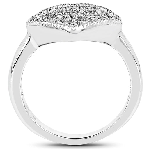 Bids.com 0.23 Carat Genuine White Diamond .925 Sterling Silver Ring Rings White Smoke size 12.50,size 6.00,size 7.00,size 8.00,size 9.00,size 5.00