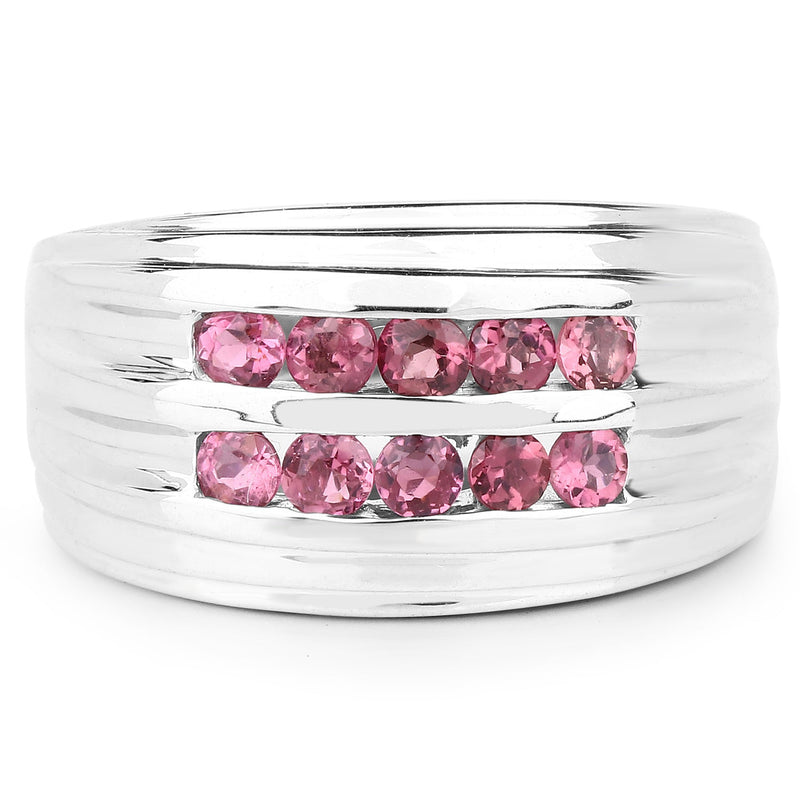 Bids.com 1.00 Carat Genuine Pink Tourmaline .925 Sterling Silver Ring Rings Lavender size 6.00,size 8.00,size 7.00,size 9.00
