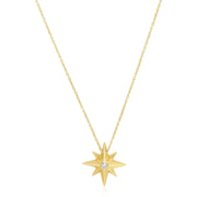 Bids.com 14k Yellow Gold High Polish North Star Necklace Necklaces White Smoke 18 / Yellow Gold