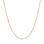 Bids.com 14k Rose Gold Diamond Cut Cable Link Chain 1.1mm Necklaces White Smoke 16 / Rose Gold,17 / Rose Gold,18 / Rose Gold,20 / Rose Gold