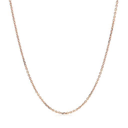 Bids.com 14k Rose Gold Diamond Cut Cable Link Chain 1.1mm Necklaces White Smoke 16 / Rose Gold,17 / Rose Gold,18 / Rose Gold,20 / Rose Gold
