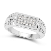 Bids.com 0.27 Carat Genuine White Diamond .925 Sterling Silver Ring Rings White Smoke size 9.00,size 6.00,size 7.00,size 8.00