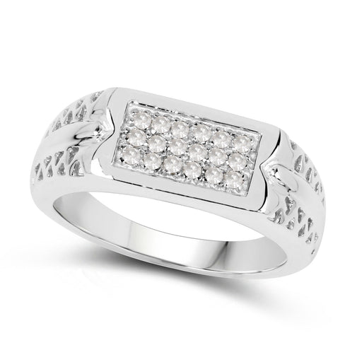 Bids.com 0.27 Carat Genuine White Diamond .925 Sterling Silver Ring Rings White Smoke size 9.00,size 6.00,size 7.00,size 8.00