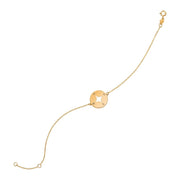 Bids.com 14k Yellow Gold 7 inch Bracelet with Compass Bracelets White Smoke 7 / Yellow Gold