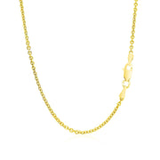 Bids.com 14k Yellow Gold Forsantina Lite Cable Link Chain 1.9mm Necklaces White Smoke 16 / Yellow Gold,18 / Yellow Gold,20 / Yellow Gold