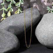 Bids.com 14k Yellow Gold Diamond Cut Cable Link Chain 0.8mm Necklaces Black 16 / Yellow Gold,18 / Yellow Gold,20 / Yellow Gold,One / Yellow Gold