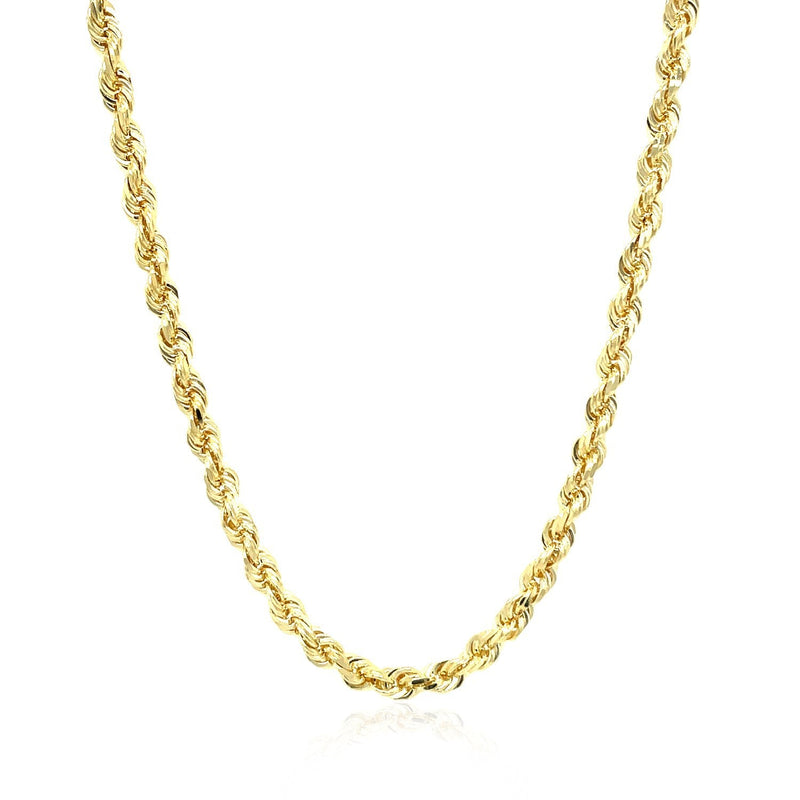 Bids.com 3.5mm 10k Yellow Gold Solid Diamond Cut Rope Chain Necklaces White Smoke 18 / Yellow Gold,20 / Yellow Gold,22 / Yellow Gold,24 / Yellow Gold,One / Yellow Gold