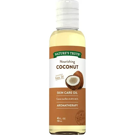 Nature's Truth Nature's Truth Aromatherapy Coconut Liquid Oil, Unscented, 4 Fl Oz Skin Care White Smoke