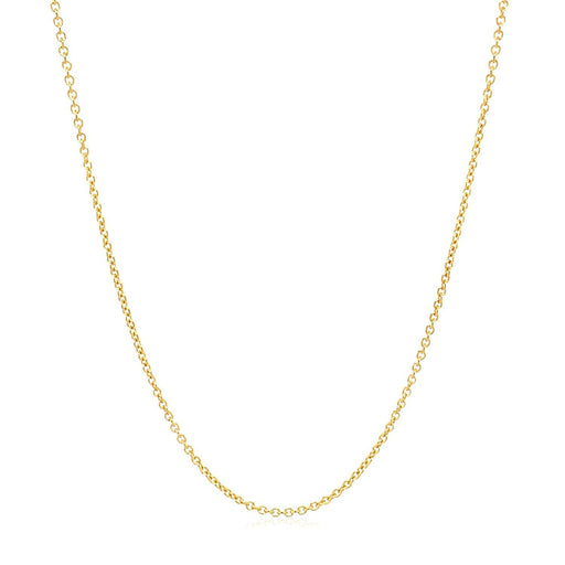 Bids.com 14k Yellow Gold Round Cable Link Chain 1.2mm Necklaces White Smoke 16 / Yellow Gold,18 / Yellow Gold,20 / Yellow Gold,One / Yellow Gold