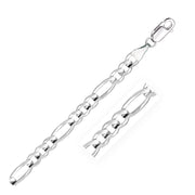 Bids.com 6.0mm 14k White Gold Solid Figaro Chain Necklaces White Smoke 20 / White Gold,22 / White Gold,24 / White Gold,One / White Gold