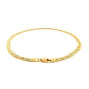 Bids.com 3.5mm 14k Yellow Gold Braided Bracelet Bracelets White Smoke 7 / Yellow Gold