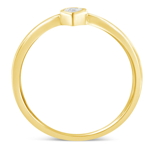 Bids.com 14K Yellow Gold Plated .925 Sterling Silver 1/20 Carat Diamond Teardrop Pear-Shaped Miracle Set Petite Fashion Ring (J-K Color, I1-I2 Clarity) - Size 6 Rings White Smoke 7 / Yellow.Sterling Silver,6 / Yellow.Sterling Silver,8 / Yellow.Sterling Silver