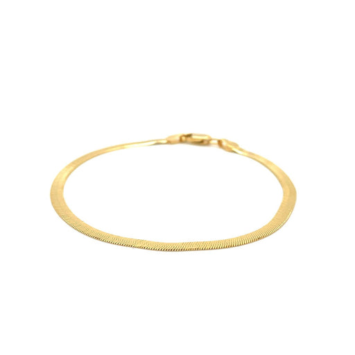 Bids.com 3.0mm 14k Yellow Gold Super Flex Herringbone Bracelet Bracelets White Smoke 7 / Yellow Gold,8 / Yellow Gold