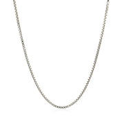 Bids.com Sterling Silver Rhodium Plated Box Chain 1.3mm Necklaces White Smoke 16 / Sterling Silver,18 / Sterling Silver,20 / Sterling Silver,22 / Sterling Silver,24 / Sterling Silver,30 / Sterling Silver,One / Sterling Silver