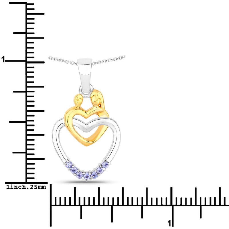 Bids.com 0.14 Carat Genuine Tanzanite .925 Sterling Silver Pendant Pendants White Smoke size 18.00