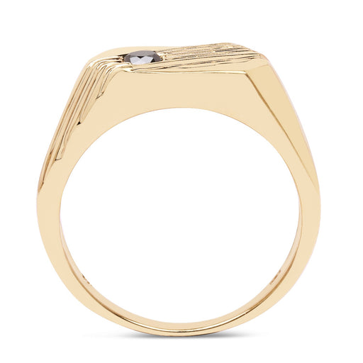 Bids.com 14K Yellow Gold Plated 0.12 Carat Genuine Black Diamond .925 Sterling Silver Ring Rings White Smoke size 8.00,size 9.00,size 6.00,size 7.00,size 9.50