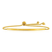 Bids.com 14k Yellow Gold Smooth Curved Bar Lariat Design Bracelet Bracelets White Smoke 9.25 / Yellow Gold