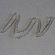 Bids.com 14k White Gold Diamond Cut Cable Link Chain (2.90 mm) Necklaces Light Slate Gray 18 / White Gold,20 / White Gold,22 / White Gold,24 / White Gold,26 / White Gold
