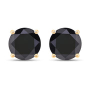 Bids.com 4.91 Carat Genuine Black Diamond 14K Yellow Gold Earrings Earrings Dark Slate Gray