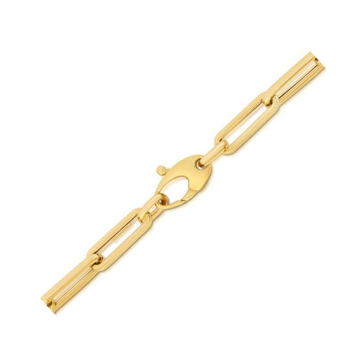 Bids.com 10K Yellow Gold Lite Paperclip Bracelet  (4.20 mm) Bracelets White Smoke 7.5 / Yellow Gold