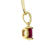Bids.com .63ct Ruby Diamond Fashion Pendants 14KT Yellow Gold Pendants White Smoke 18