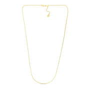 Bids.com 14k Yellow Gold Adjustable Rope Chain 1.0mm Necklaces White Smoke 22 / Yellow Gold,One / Yellow Gold