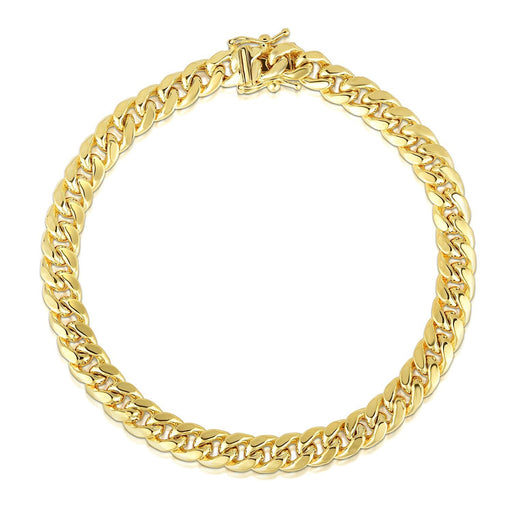 Bids.com 10k Yellow Gold Semi Solid Miami Cuban Bracelet (10.70 mm) Bracelets White Smoke 8.5 / Yellow Gold