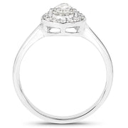 Bids.com 14K White Gold 0.70 Carat Genuine White Diamond Ring Rings White Smoke size 7.00,size 6.00,size 8.00