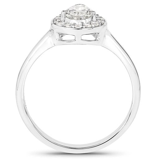 Bids.com 14K White Gold 0.70 Carat Genuine White Diamond Ring Rings White Smoke size 7.00,size 6.00,size 8.00