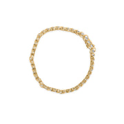 Bids.com 10K Yellow Gold 3 cttw Round-Cut Diamond Spiral Link 7.50" Bracelet (I-J Color, I1-I2 Clarity) Bracelets White Smoke Yellow.Gold / 7.5