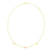 Bids.com 14k Yellow and Rose Gold Mom Necklace Necklaces White Smoke 18 / Two-Tone Gold