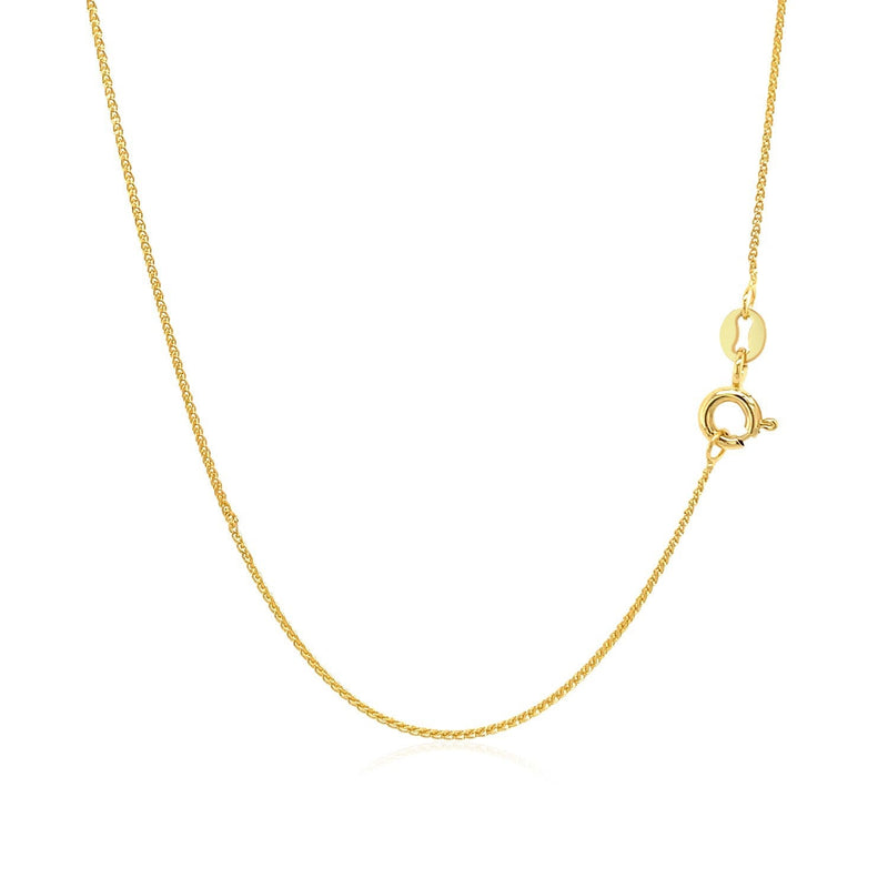 Bids.com 14k Yellow Gold Diamond Cut Round Wheat Chain 0.6mm Necklaces White Smoke 16 / Yellow Gold,18 / Yellow Gold,20 / Yellow Gold,One / Yellow Gold