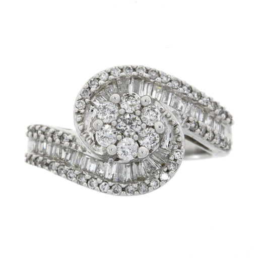 Bids.com 1.00ct Diamond Ring 14KT White Gold Rings White Smoke 7.0
