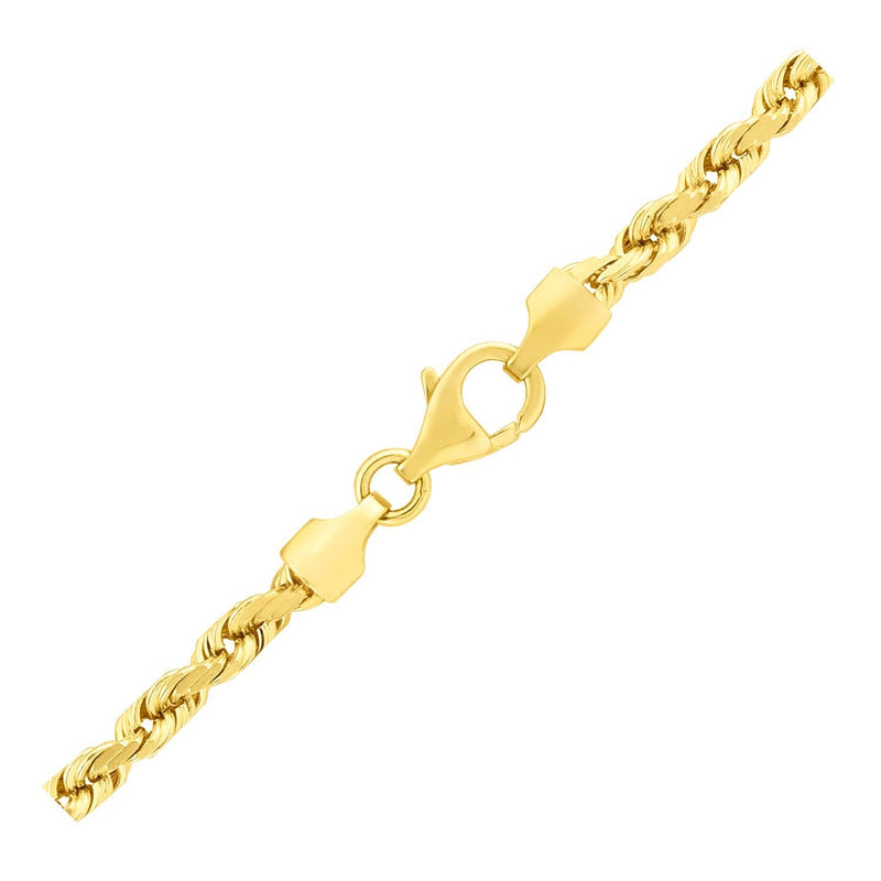 Bids.com 14k Yellow Gold Solid Diamond Cut Rope Chain (4.00 mm) Necklaces White Smoke 18 / Yellow Gold,20 / Yellow Gold,22 / Yellow Gold,24 / Yellow Gold,30 / Yellow Gold,26 / Yellow Gold