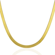 Bids.com Imperial Herringbone Chain in 10k Yellow Gold (5.00 mm) Necklaces White Smoke 16 / Yellow Gold,18 / Yellow Gold,20 / Yellow Gold,22 / Yellow Gold,24 / Yellow Gold