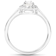 Bids.com 14K White Gold 0.64 Carat Genuine White Diamond Ring Rings White Smoke size 7.00,size 6.00,size 8.00
