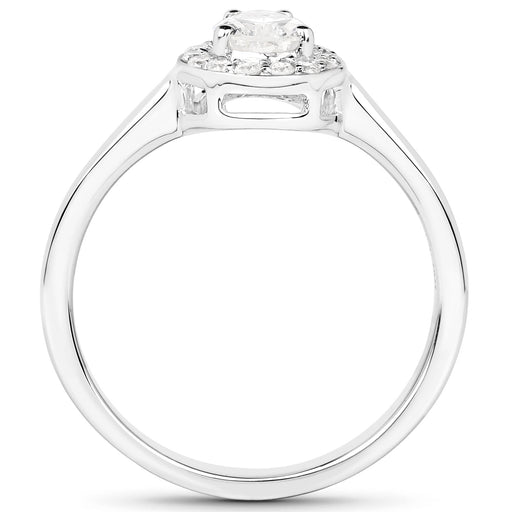 Bids.com 14K White Gold 0.64 Carat Genuine White Diamond Ring Rings White Smoke size 7.00,size 6.00,size 8.00