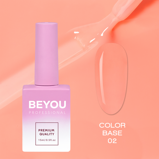 nbmsupply BEYOU Professional Color Base 02 15 ML Light Salmon