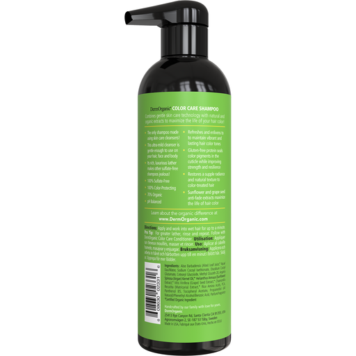 DermOrganic Official Shop Color Care Shampoo Shampoo Yellow Green 16.9 fl oz (500ml),2 Pack of 500ml / 16.9 fl oz with pumps