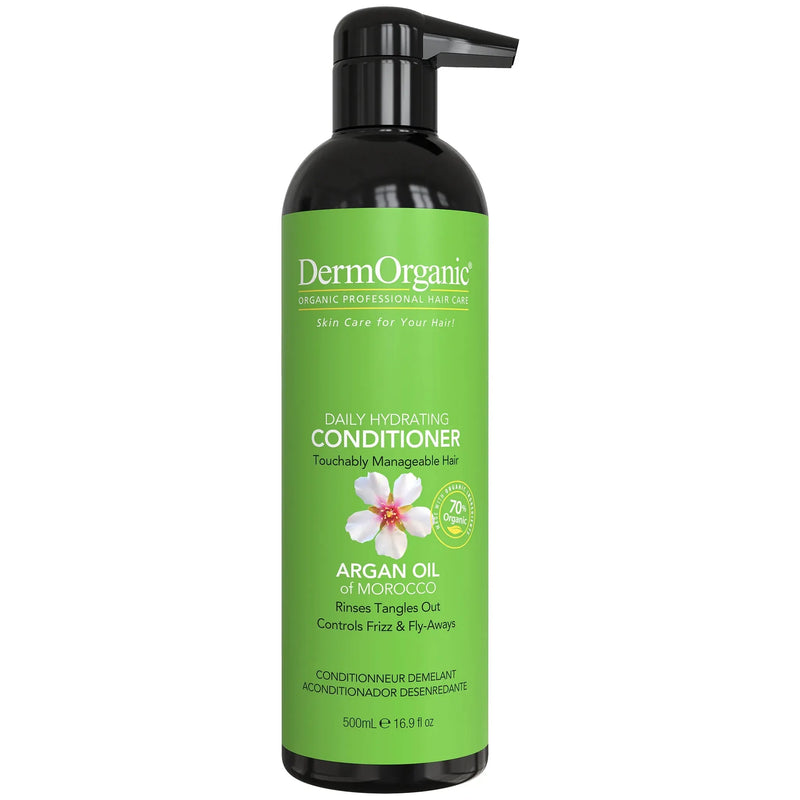 DermOrganic Official Shop Dermorganic Daily Hydrating Conditioner 16.9 Oz Hydrating Conditioner Yellow Green