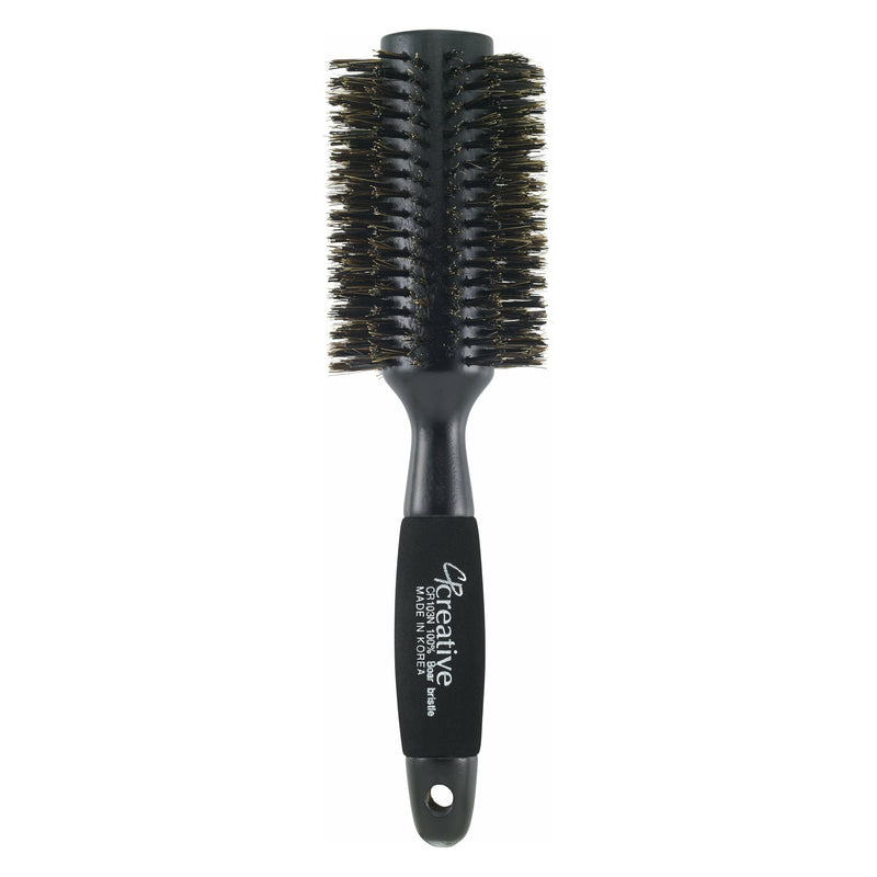 Creative Pro Hair Tools Wood Reinforced Boar Bristle Hair Brush Hair Brush White Smoke