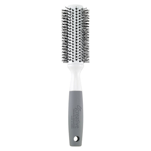 Creative Pro Hair Tools Solid Round Barrel Nylon Bristle  Hair Brush Hair Brush White Smoke 102P (1.75"),103 (2.25")